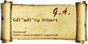 Gömöry Albert névjegykártya