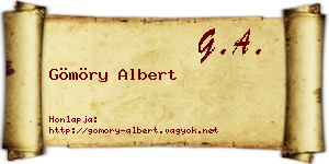 Gömöry Albert névjegykártya