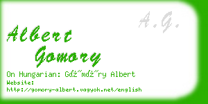albert gomory business card